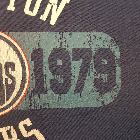 Vintage NHL Edmonton Oilers Tee Shirt Extra Large US XL NHL Hockey Oilers Blue - Picture 9 of 16